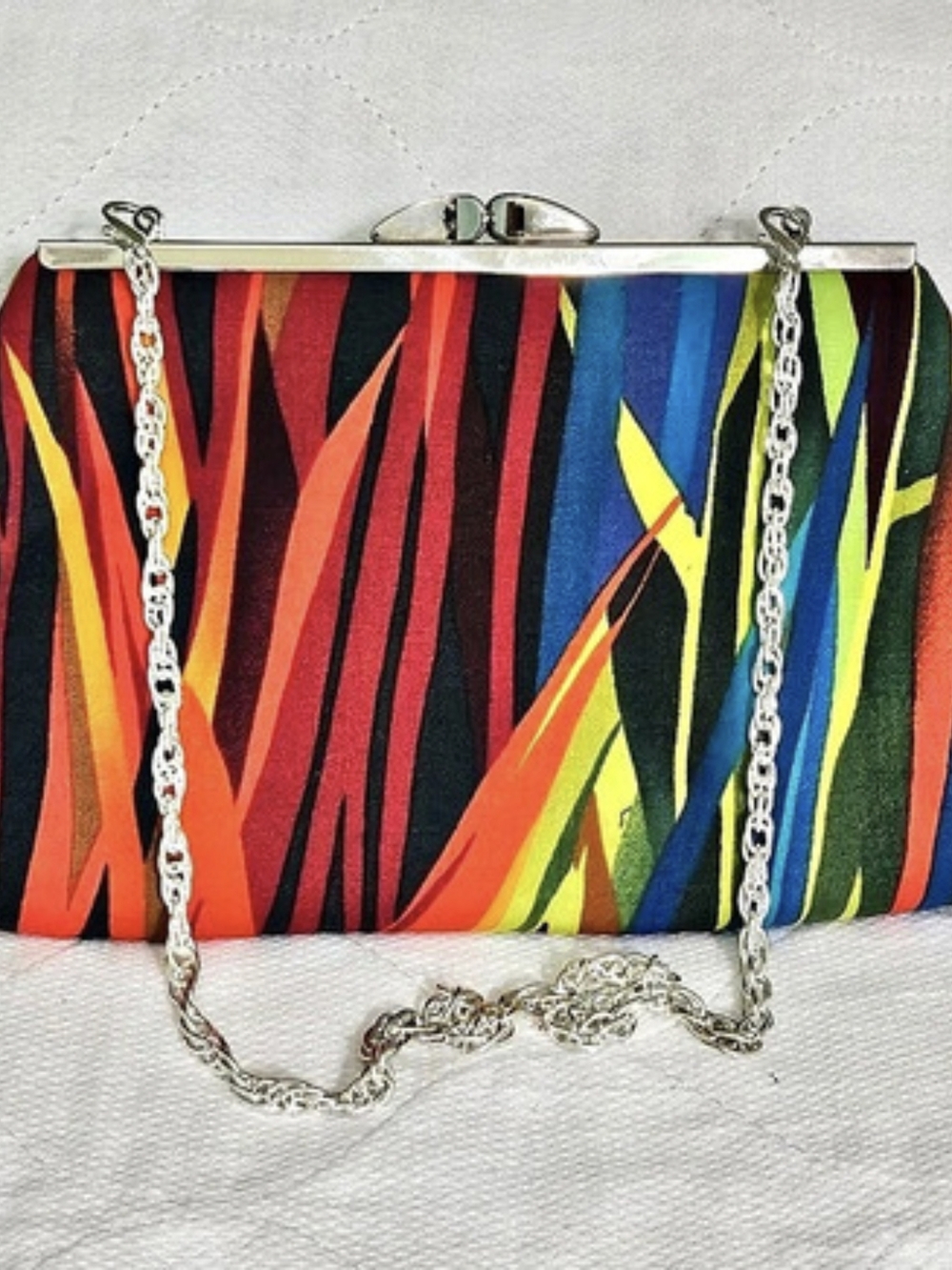 Abstract Colorful Frame Clutch New